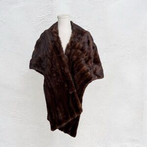Vintage mink fur stole -dittrich furs Detroit old Hollywood glam luxury